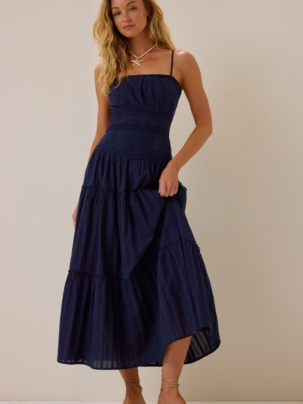 Altar'd State  Odette Maxi Dress in Navy